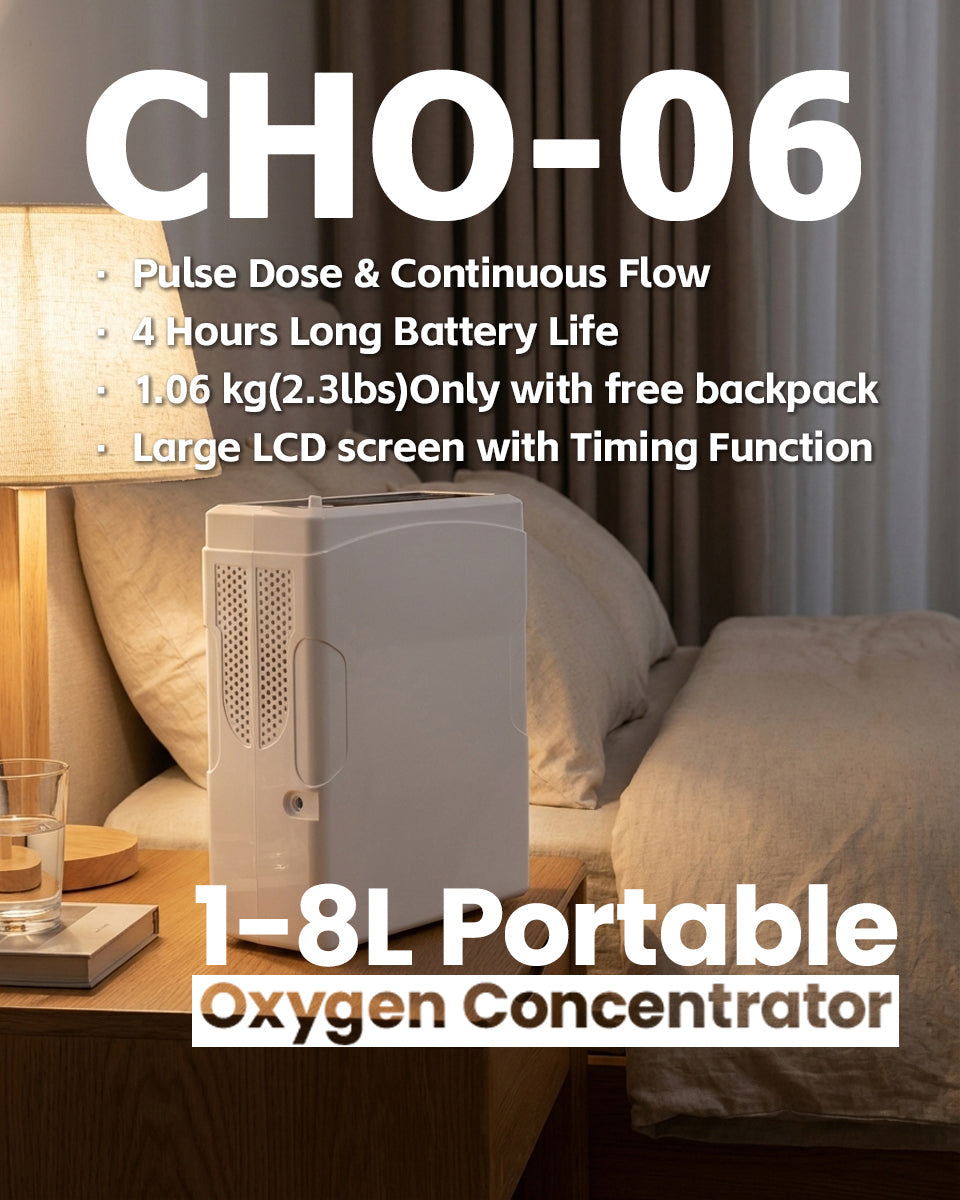 Travel Light, Breathe Easy: Introducing the CHO-06 1–8L Portable Oxygen Concentrator