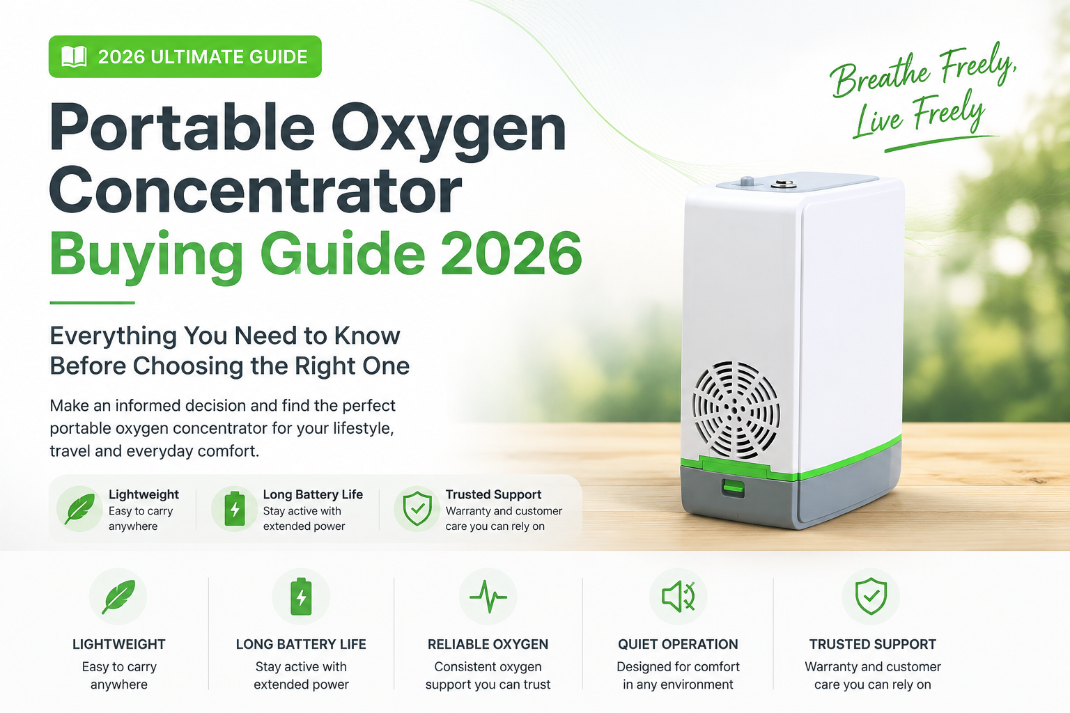 Portable Oxygen Concentrator Buying Guide 2026: Everything You Need to Know Before Choosing the Right One