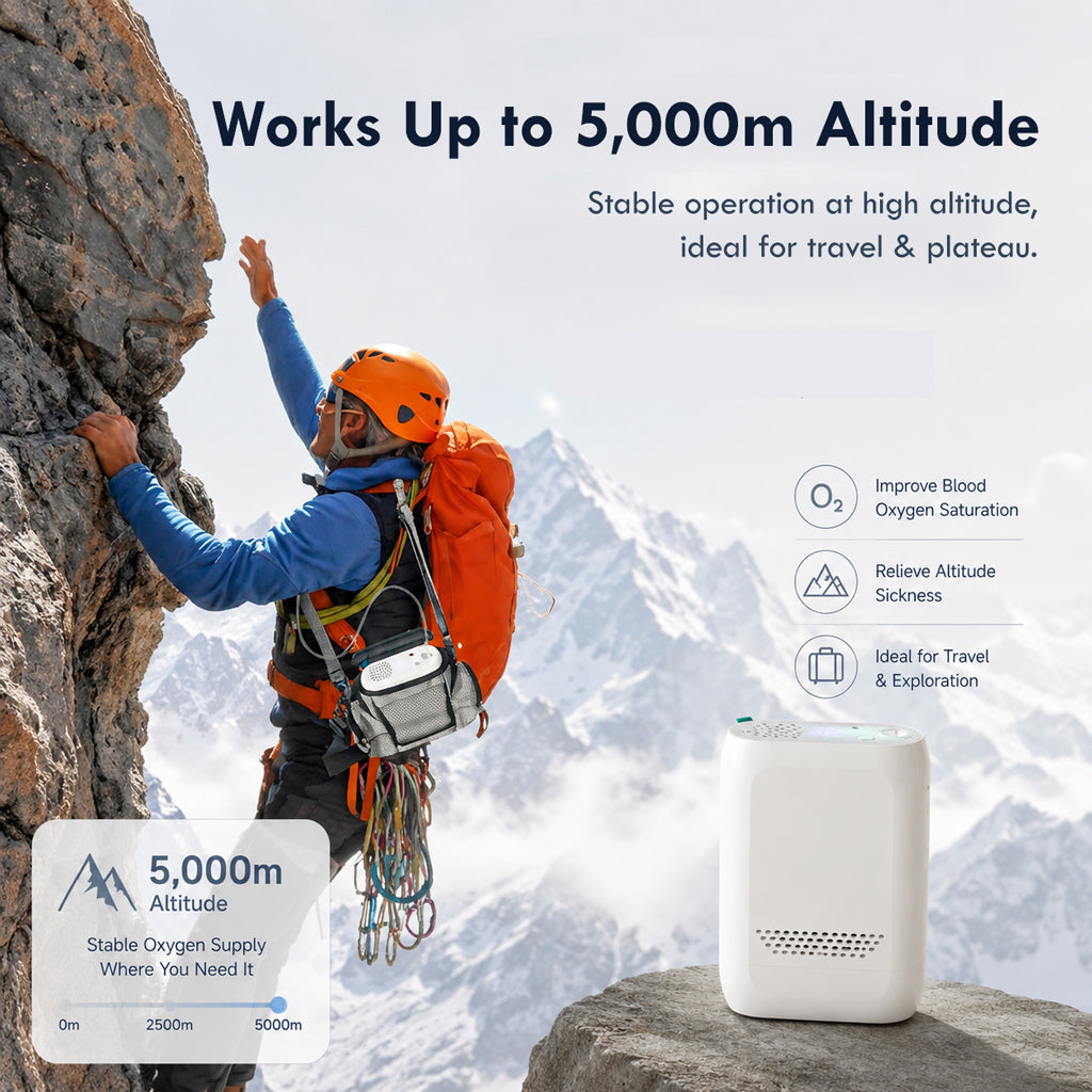 New Lightweight 3L/M Portable Battery  Oxygen Concentrator For Travel Use - C-YS10-B