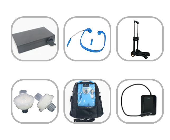 Car Use 2 Hours Battery 5L Adjustable Oxygen Concentrator With Continuous Flow POC-05