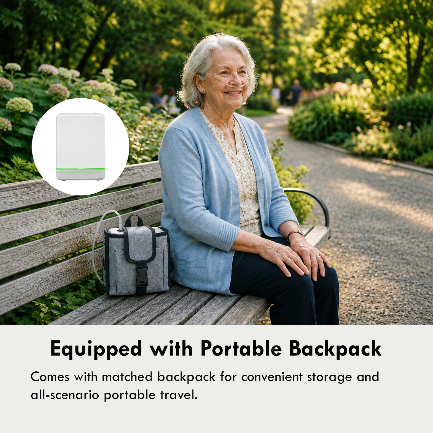 3L Portable Oxygen Concentrator With 8 Hour Battery - HCN-M01