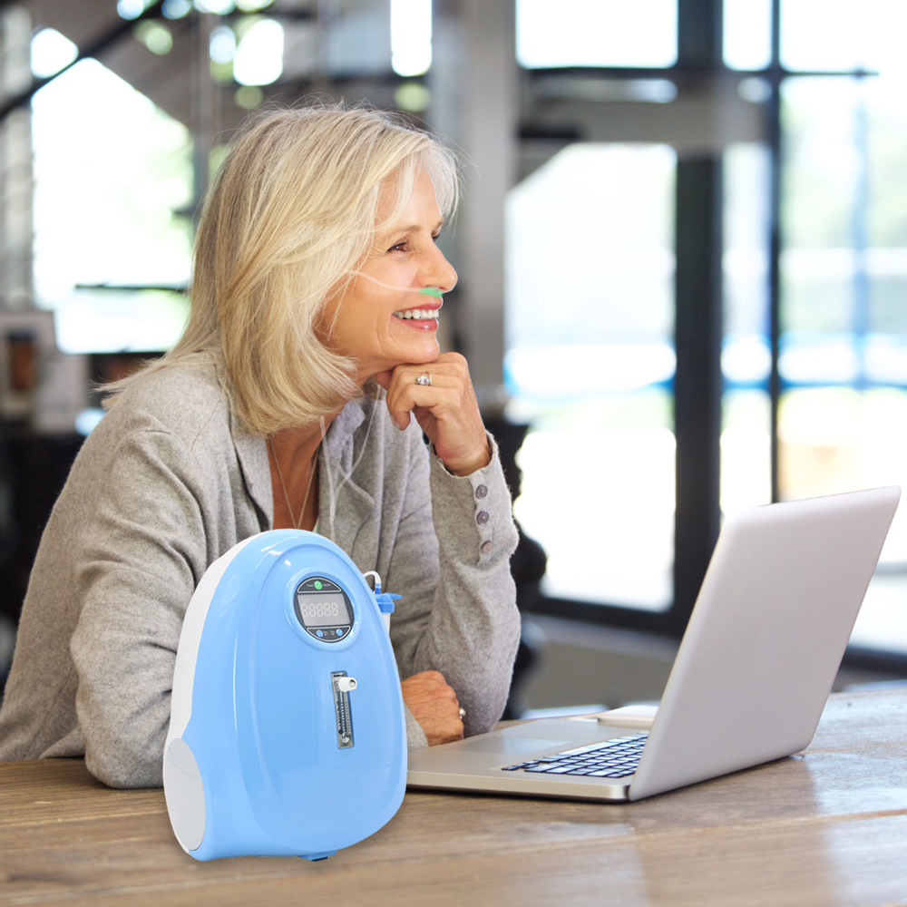 Portable 1-5L Adjustable Continuous Flow Oxygen Concentrator For Home Use POC-04