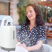 2 in 1 Portable 1-7L Adjustable Continuous Flow Oxygen Concentrator Low Noise DZ-1BCW
