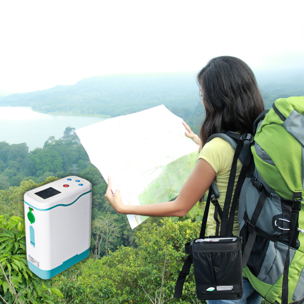 Portable Pulse Dose 1-6 Adjustable Oxygen Concentrator For Outdoor Use- KY-ZY6A