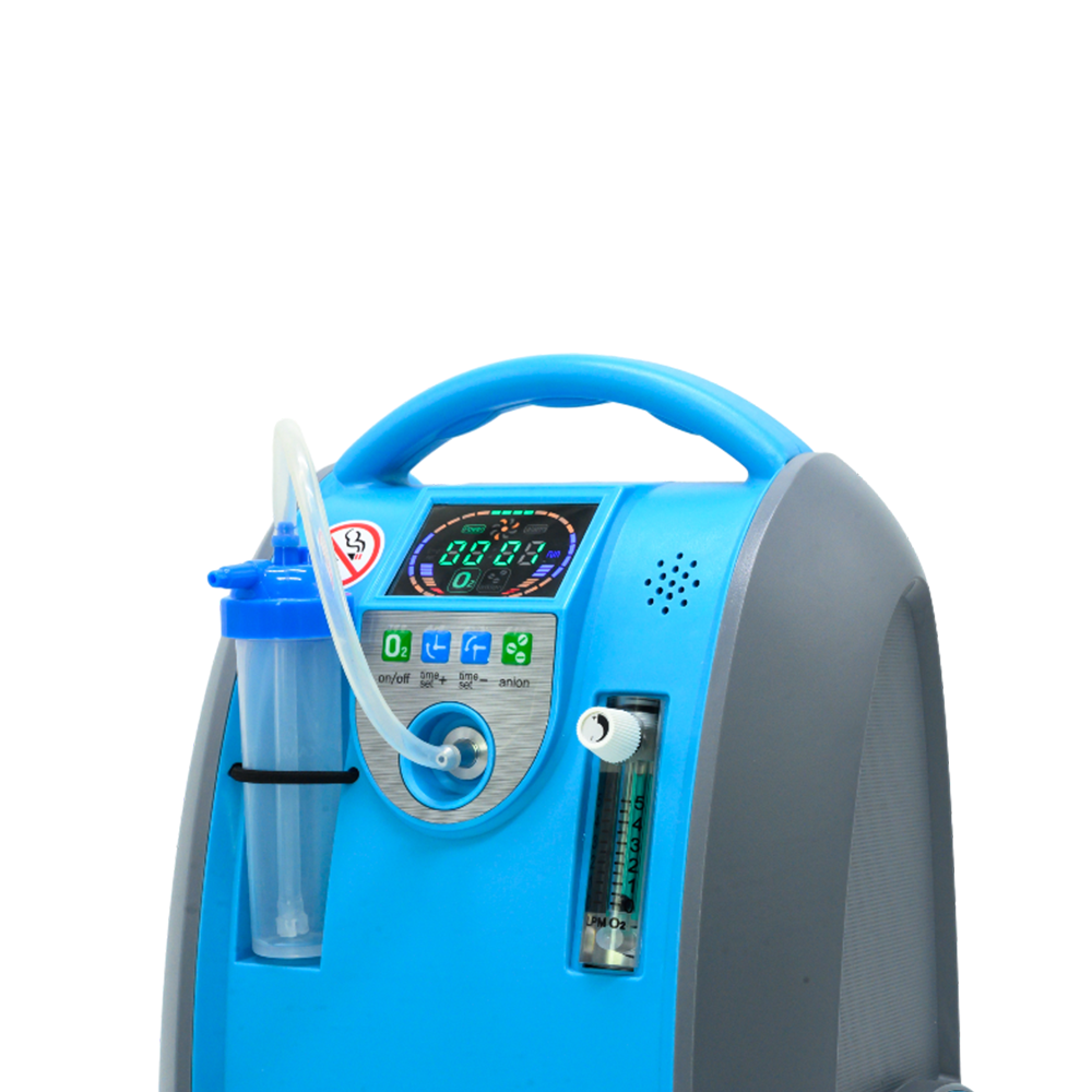 Portable 1-5L Adjustable Continuous Flow Oxygen Concentrator With 2 Hours Battery POC-05