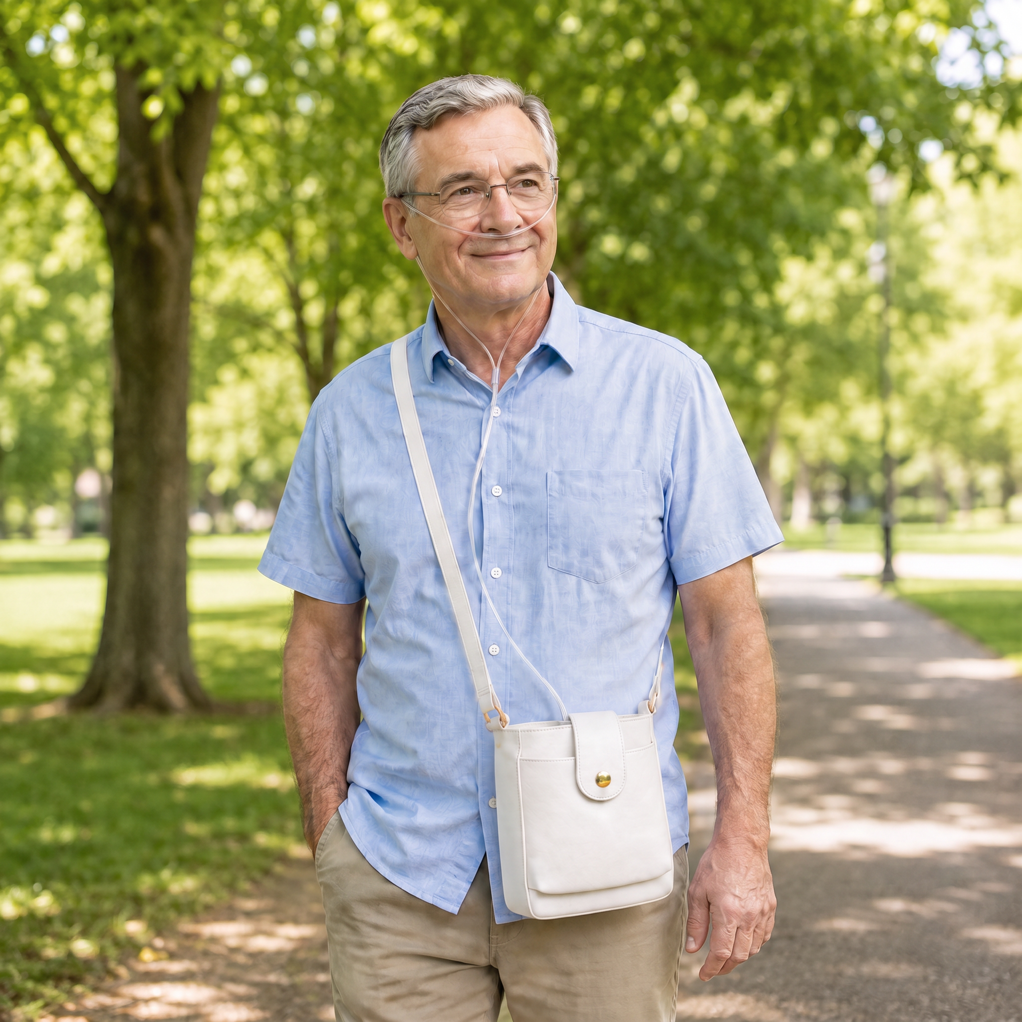 2 Liters Continuous Flow Portable Oxygen Concentrator with 2-Hours Battery — ROV-02