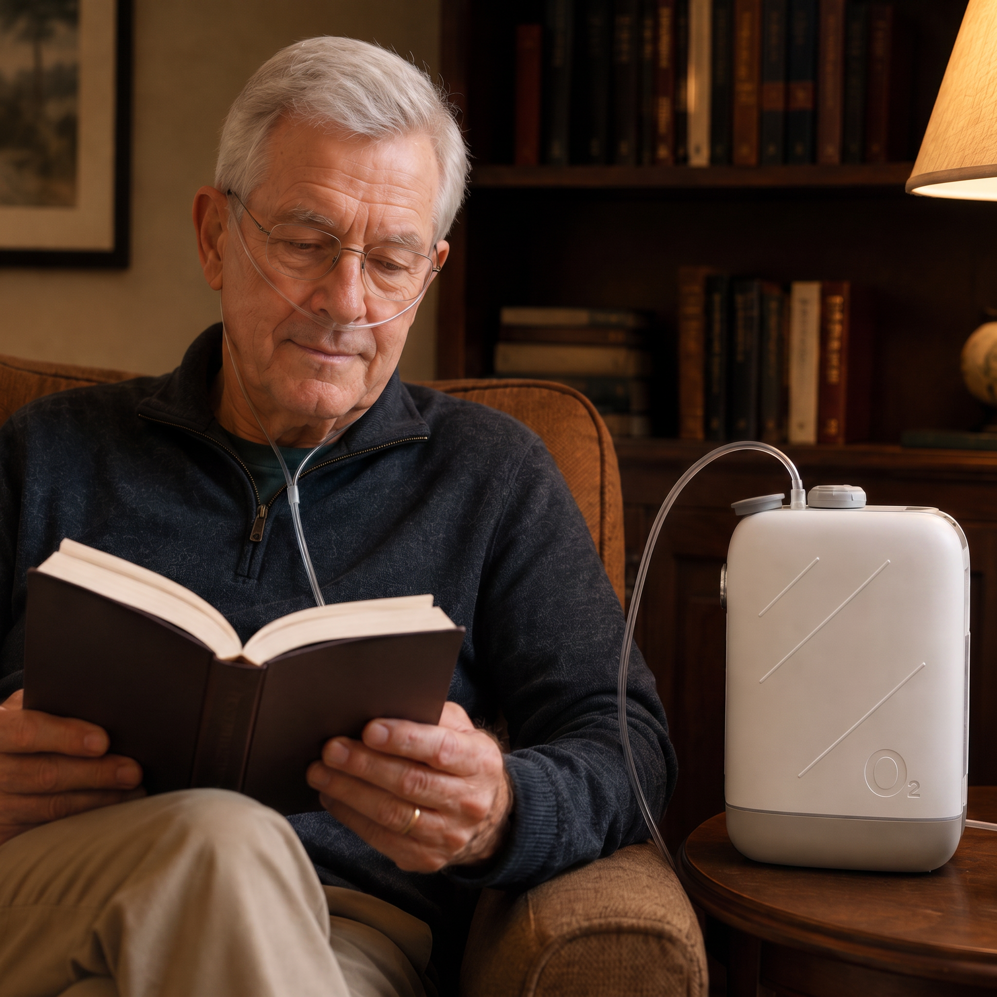 2 Liters Continuous Flow Portable Oxygen Concentrator with 2-Hours Battery — ROV-02