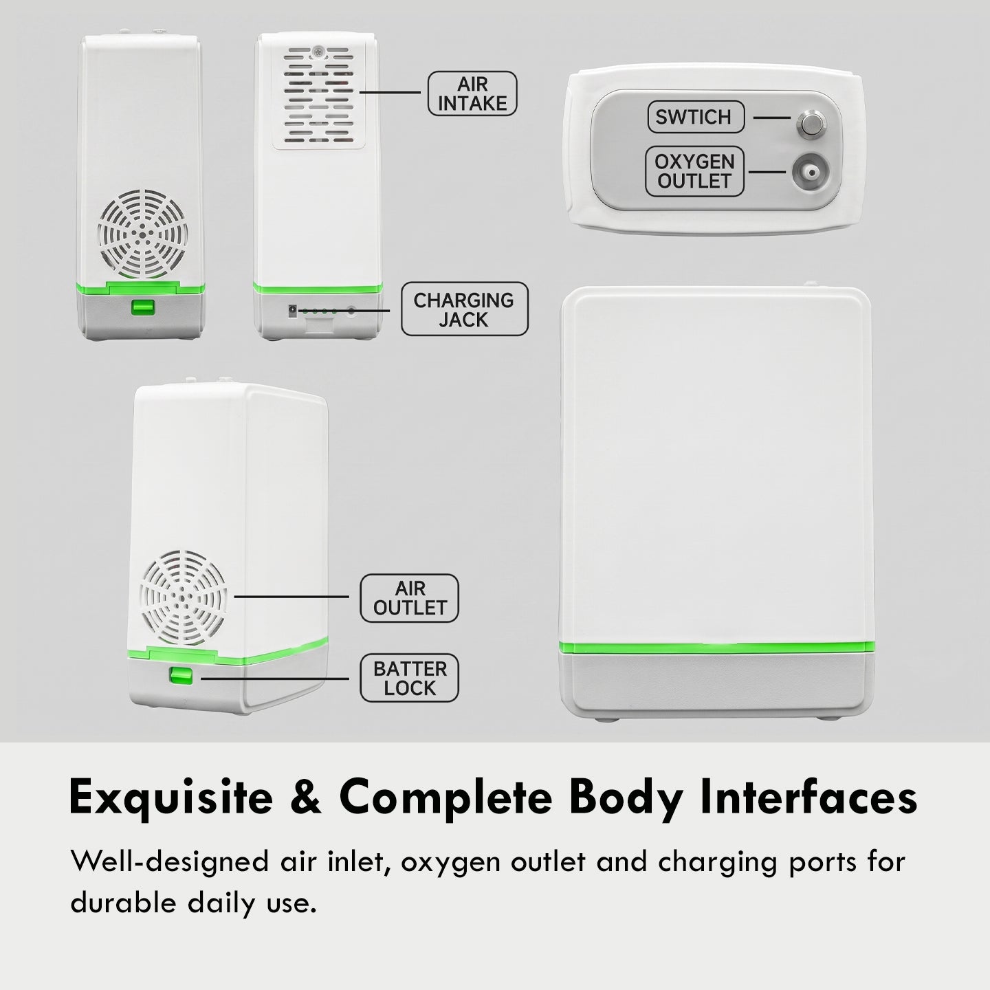 3L Portable Oxygen Concentrator With 8 Hour Battery - HCN-M01