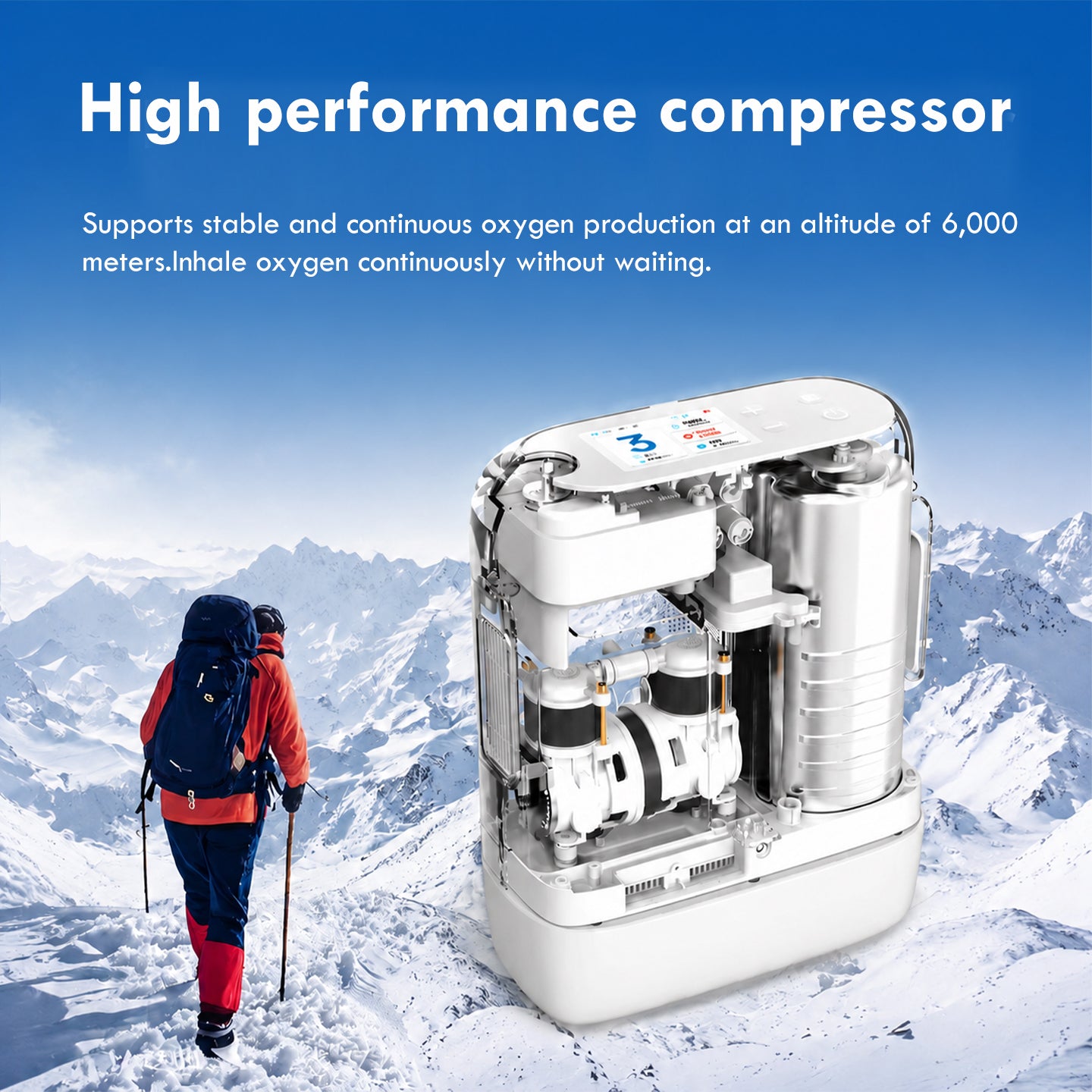 Pulse Dose 1-8L Portable Oxygen Concentrator  —— CHO-08