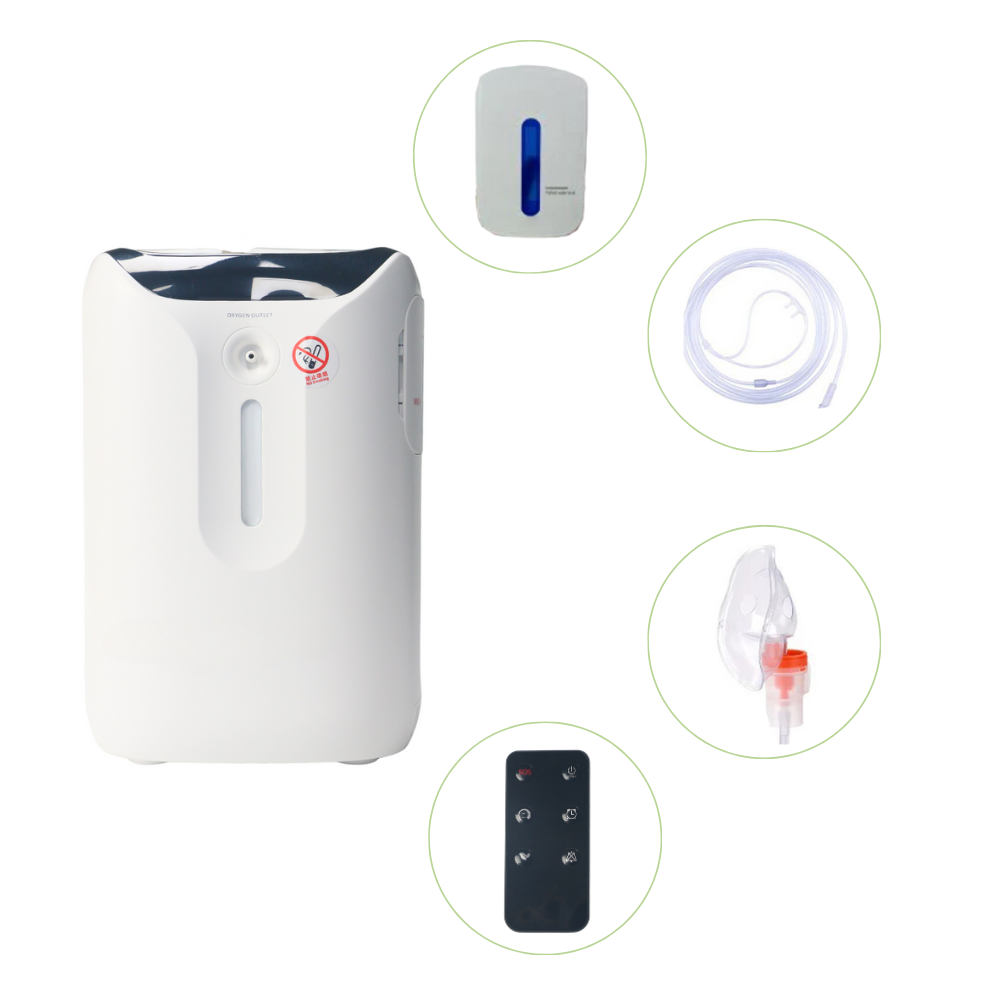 New Adjustable Oxygen Concentrator 1-7L/min with Nebulizer Function  - HOX-01