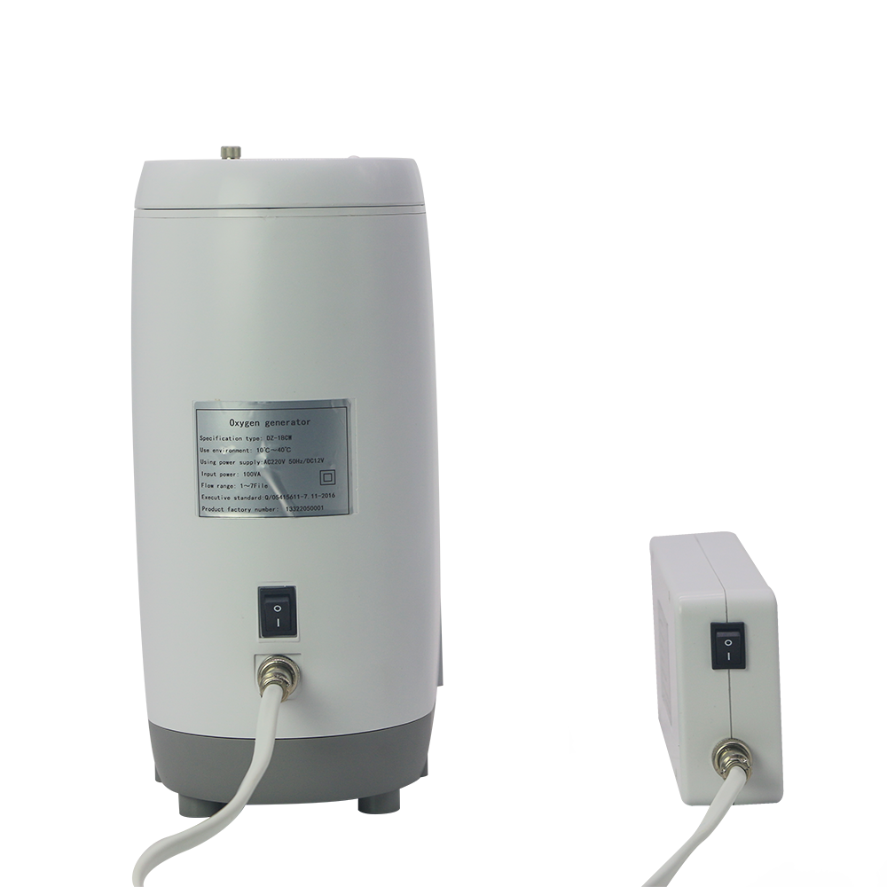1-7L Adjustable Continuous Flow Portable Oxygen Concentrator With 2 Hours Battery For Travel Use DZ-1BCW