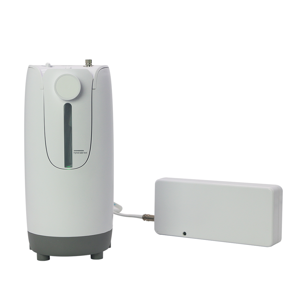 Health Care Small Portable 1-7 Liters Continuous Flow Oxygen Concentrator With 2 Hours Battery DZ-1BCW
