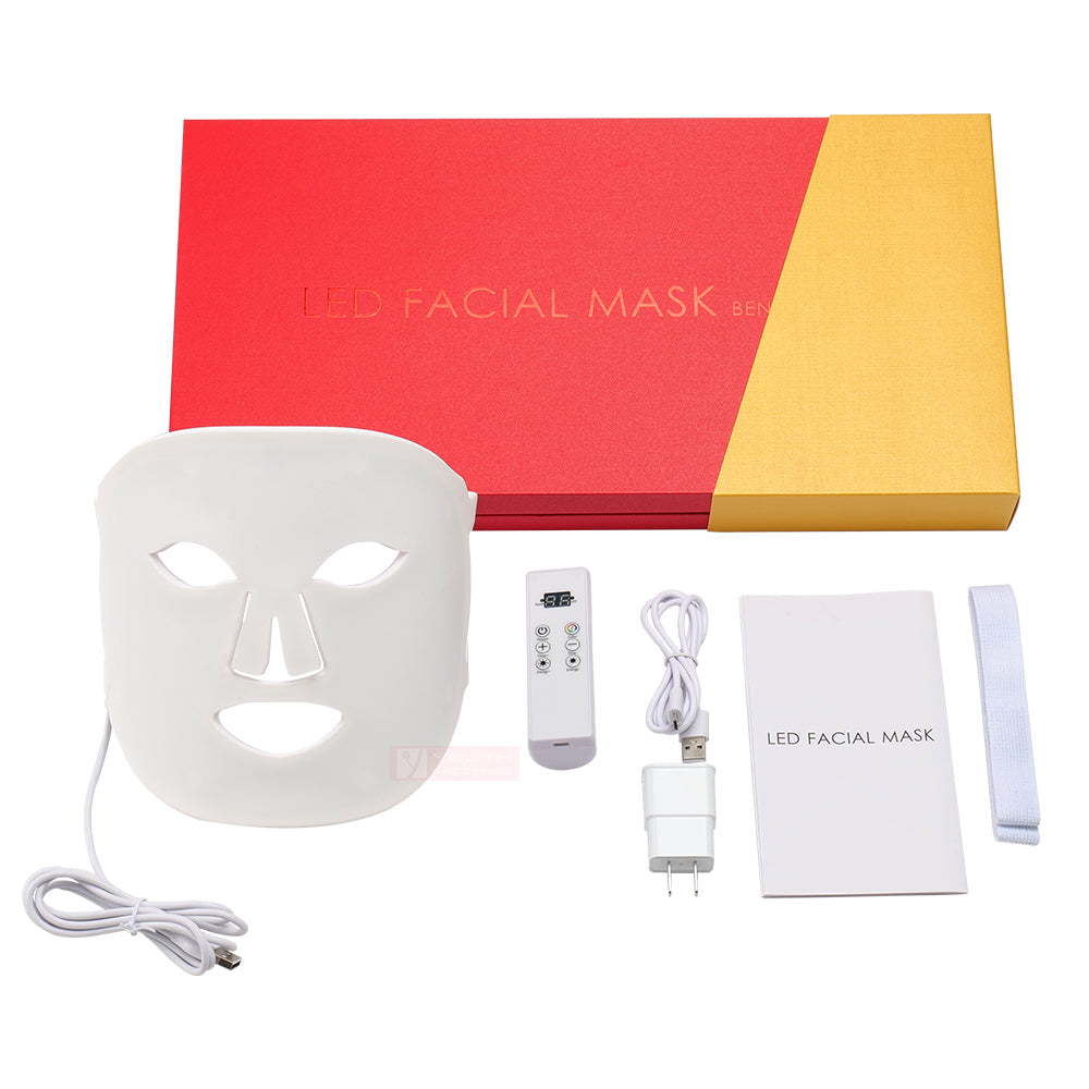 Automatic Remote Control LED Lights Photon Therapy Facial Rejuvenation Mask - L100