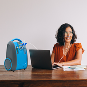 Portable 1-5L Adjustable Continuous Flow Oxygen Concentrator With 2 Hours Battery POC-05