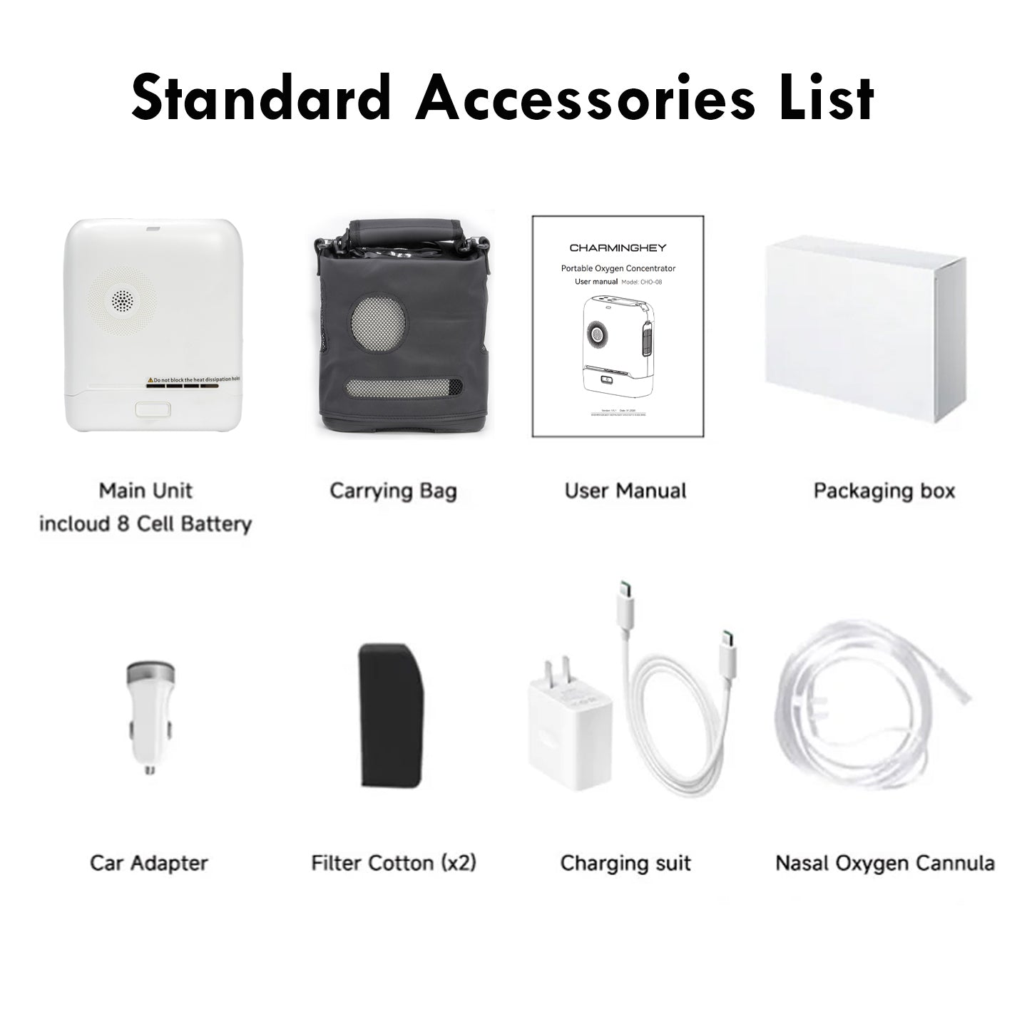 Pulse Dose 1-8L Portable Oxygen Concentrator  —— CHO-08
